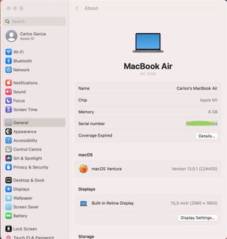 MacBook Air M1 Plata