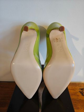 Scarpe décolleté verdi lucide