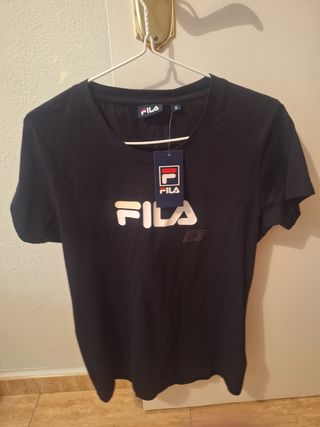 Camiseta Fila Negra Talla XL