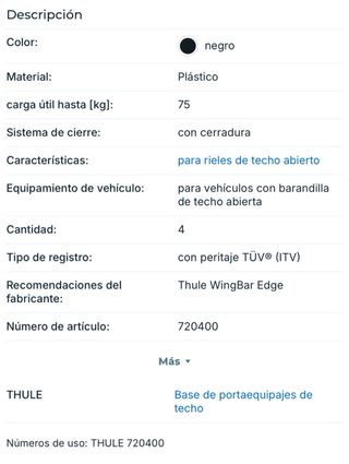 Barras Thule Edge Wingbar 720400