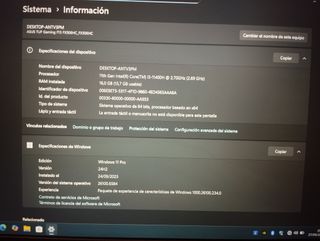 Portátil ASUS TUF Gaming F15 Intel Core i5 RTX