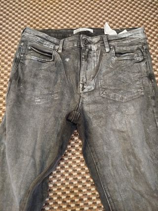 Pantalón Zara Gris Talla 42