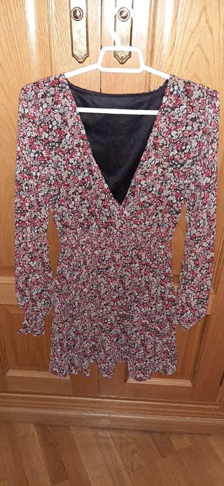 Vestido floral manga larga