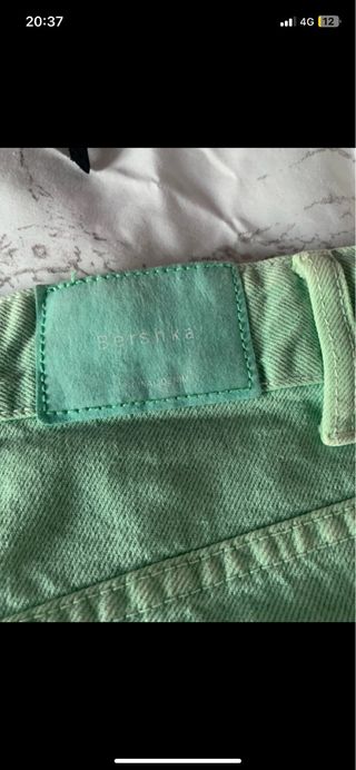 Bermuda vaquera verde pastel