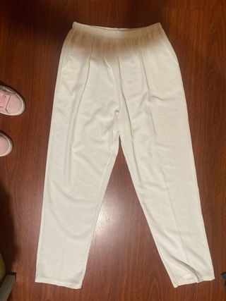 Pantalones de lino blancos