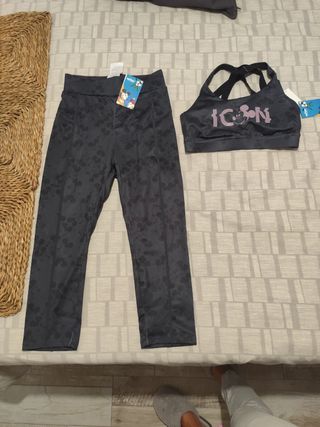 Mallas y sujetador deportivo Mickey mouse