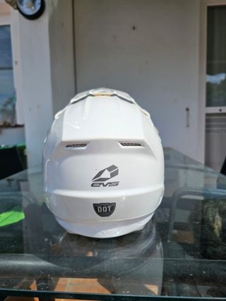Casco EVS T5 blanco + gafas 100%