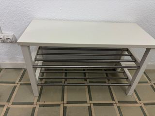 Banco Zapatero Ikea Blanco y Metal