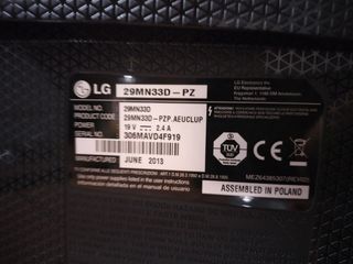 Televisor LG 29 Negro
No es smart tv