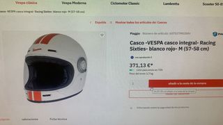 Casco Vespa Racing Sixties Nuevo