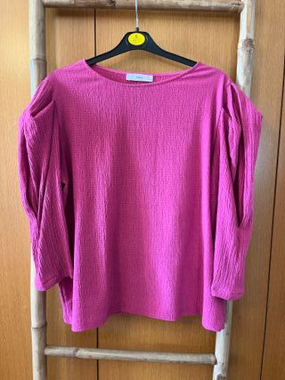 Blusa fucsia Mango