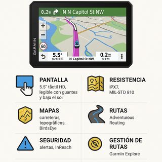 GPS / Navegador Garmin Zumo XT + Adaptador BMW. 