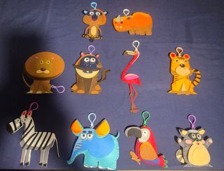 Adornos Fieltro Animales de Madagascar