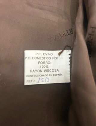 Chaqueta Pertegaz Piel Hombre Talla 50 Marrón