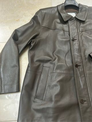 Chaqueta Pertegaz Piel Hombre Talla 50 Marrón