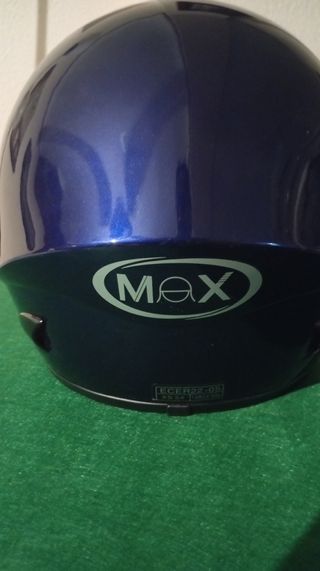 Casco de moto azul XS 54 con visera 