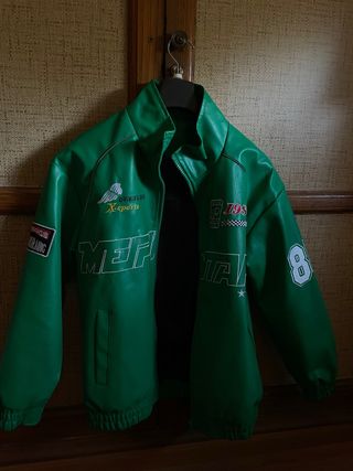 Chaqueta Biker Verde