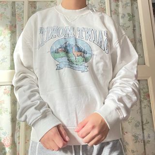 Sudadera H&M Saint Moritz blanca
