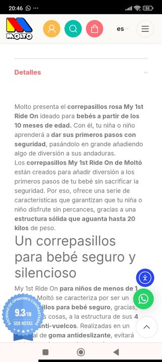 Correpasillos Molto rosa