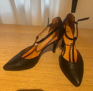 Zapatos Hispanitas Tacón Negro Mujer