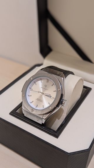 Reloj Poedagar Plata y Negro