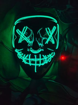 Máscara Halloween Luz Fija e Intermitente
