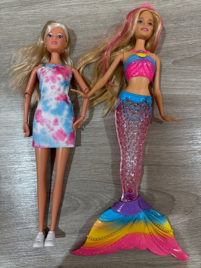 Muñeca Sirena Arcoiris Barbie Sirena Cabello Magico Barbie Sirena