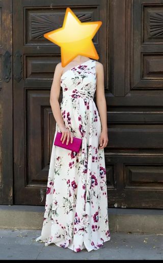 Vestido largo estampado floral