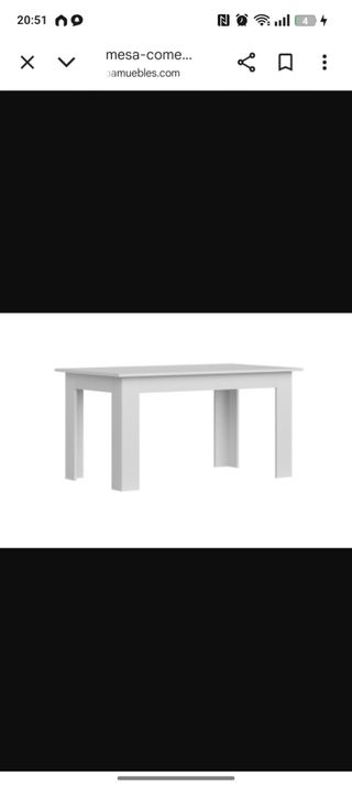 Mesa comedor madera blanca Ikea