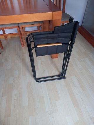 Silla plegable tela y madera