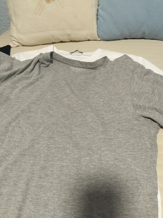Pack 2 Camisetas Zara y Primark Talla L. 