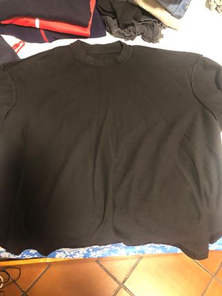Camiseta Oversize Pull&Bear Negra Talla Única