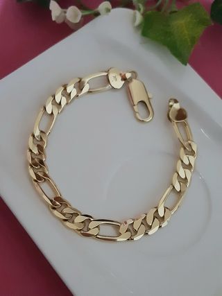Pulsera hombre  25cm /10mm Baño Oro