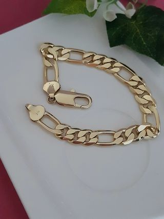 Pulsera hombre  25cm /10mm Baño Oro