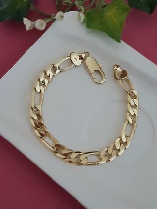 Pulsera hombre  25cm /10mm Baño Oro