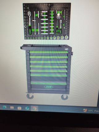 Carro de herramientas JBM con módulo de carraca