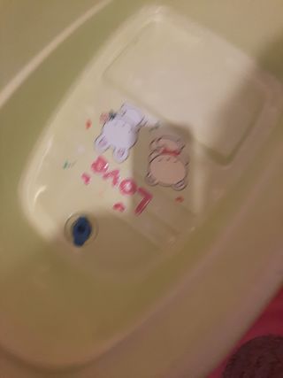 Bañera para bebé color verde