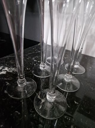 6 Bicchieri Flute Cristallo Inciso