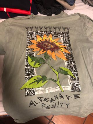 Camiseta Pull&Bear Oversize Verde Oliva Talla M