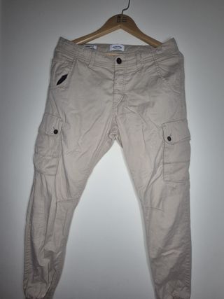 Pantalón Cargo Jack & Jones Beige