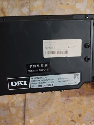 Barra sonido iPod OKI Negro SB Media 1G