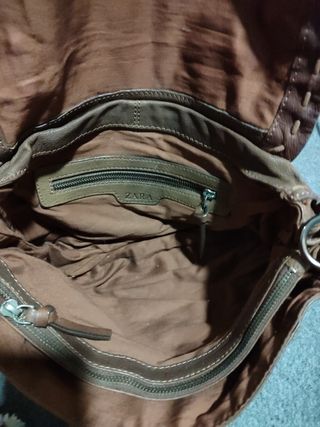 Bolso de mano Zara marrón