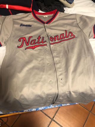 Camisa Nationals Franklin Gris Roja
