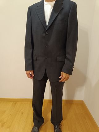 Traje de chaqueta raya diplomática