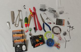 Lote Accesorios Pesca: Flotadores, Plomos, Anzuelo