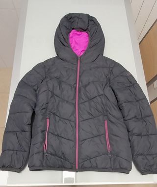 Abrigo CMP niña gris y rosa