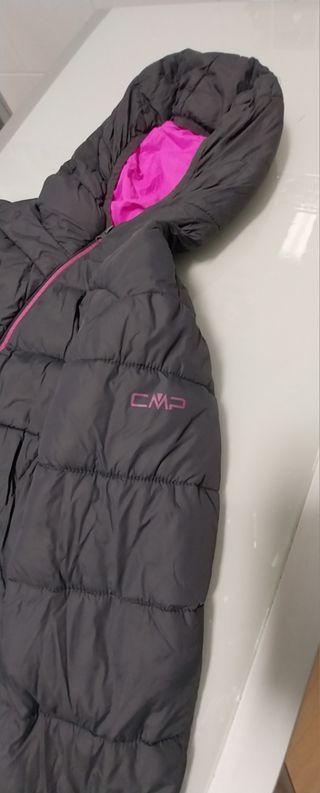Abrigo CMP niña gris y rosa