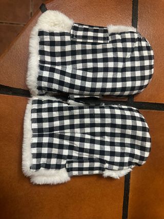 Manoplas Carrito Bebé Cuadros Forro Polar