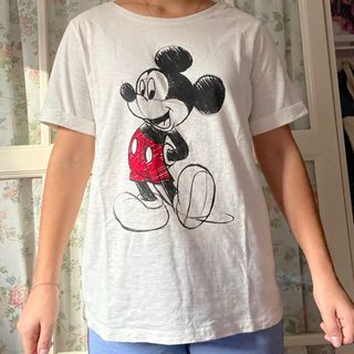 Camiseta Mickey Mouse Blanca bonita estilosa