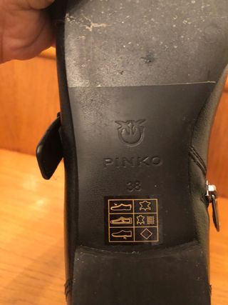 PINKO - Botines planos hebillas 38
